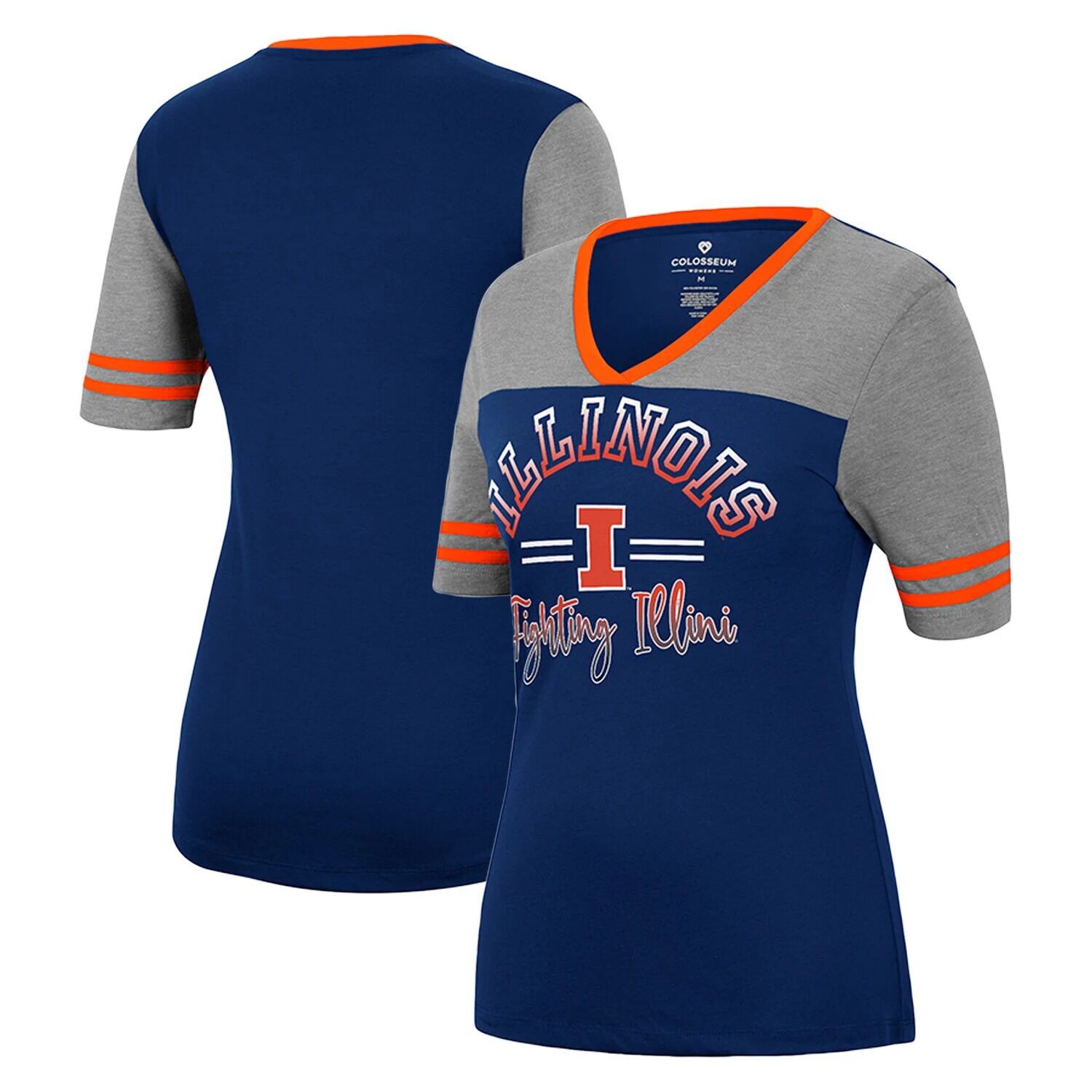 Женская футболка Colosseum темно-синего/серого цвета с V-образным вырезом Illinois Fighting Illini There You Are Colosseum, Синий
Женская футболка Colosseum темно-синего/серого цвета с V-образным вырезом Illinois Fighting Illini There You Are Colosseum, Синий