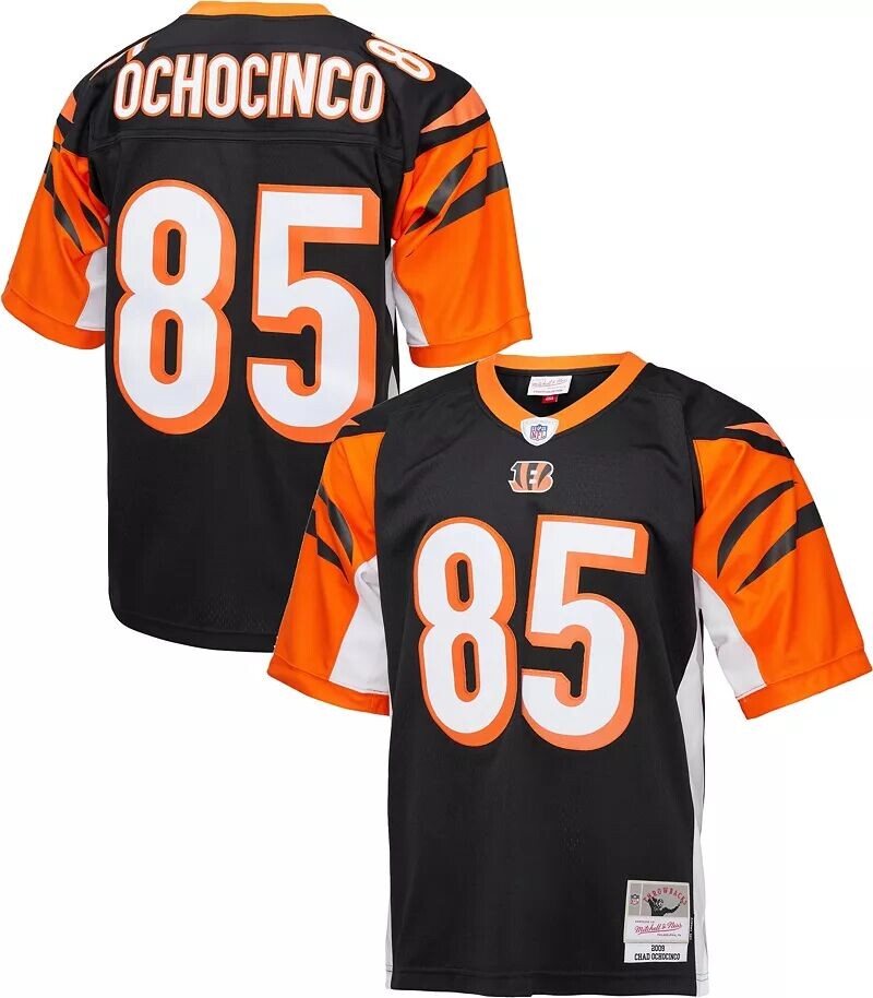 Мужская футболка Mitchell & Ness Cincinnati Bengals Chad Ochocinco № 85, 2009, черная.
Мужская футболка Mitchell & Ness Cincinnati Bengals Chad Ochocinco № 85, 2009, черная.