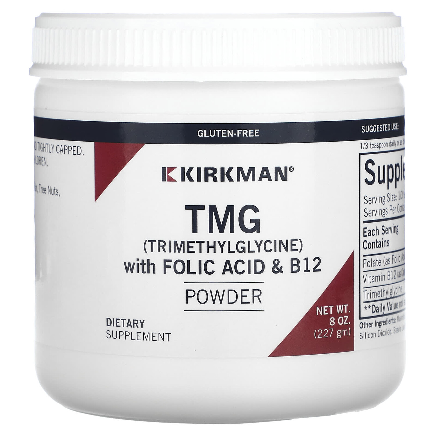 TMG (триметилглицин) с фолиевой кислотой и порошком B12, 227 г (8 унций), Kirkman Labs
TMG (триметилглицин) с фолиевой кислотой и порошком B12, 227 г (8 унций), Kirkman Labs