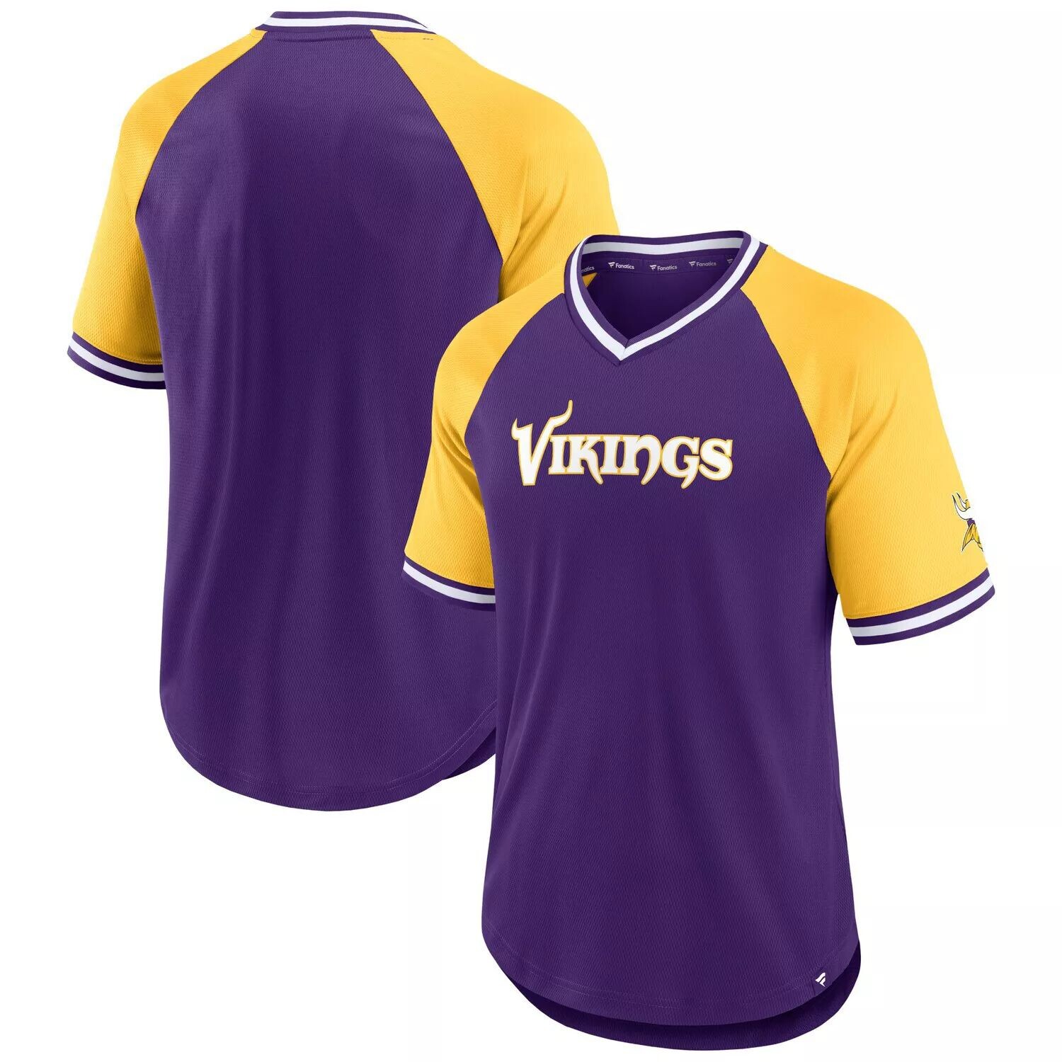 Мужская футболка Fanatics с логотипом фиолетового/золотого цвета Minnesota Vikings Second Wind реглан с v-образным вырезом, Фиолетовый
Мужская футболка Fanatics с логотипом фиолетового/золотого цвета Minnesota Vikings Second Wind реглан с v-образным вырезом, Фиолетовый