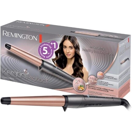 Коническая палочка для завивки Keratin Protect 19–28 мм с цифровым дисплеем до 210°C — Ci83V6 Single, Remington
Коническая палочка для завивки Keratin Protect 19–28 мм с цифровым дисплеем до 210°C — Ci83V6 Single, Remington
