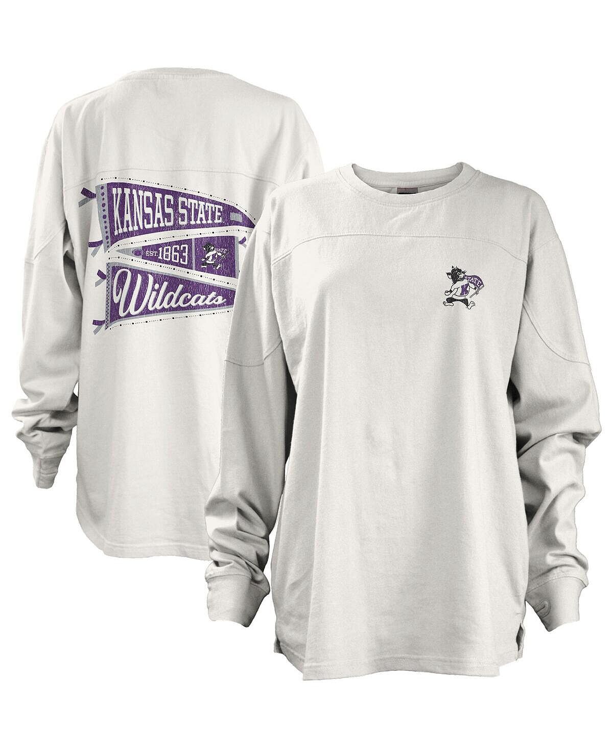Женская белая объемная футболка с длинными рукавами Kansas State Wildcats Pennant Stack Pressbox, белый
Женская белая объемная футболка с длинными рукавами Kansas State Wildcats Pennant Stack Pressbox, белый