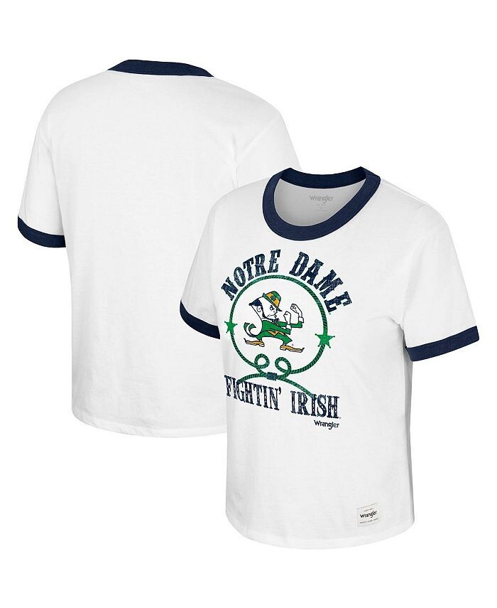 Женская белая рваная футболка Wrangler Notre Dame Fighting Irish Freehand Ringer Colosseum, белый
Женская белая рваная футболка Wrangler Notre Dame Fighting Irish Freehand Ringer Colosseum, белый