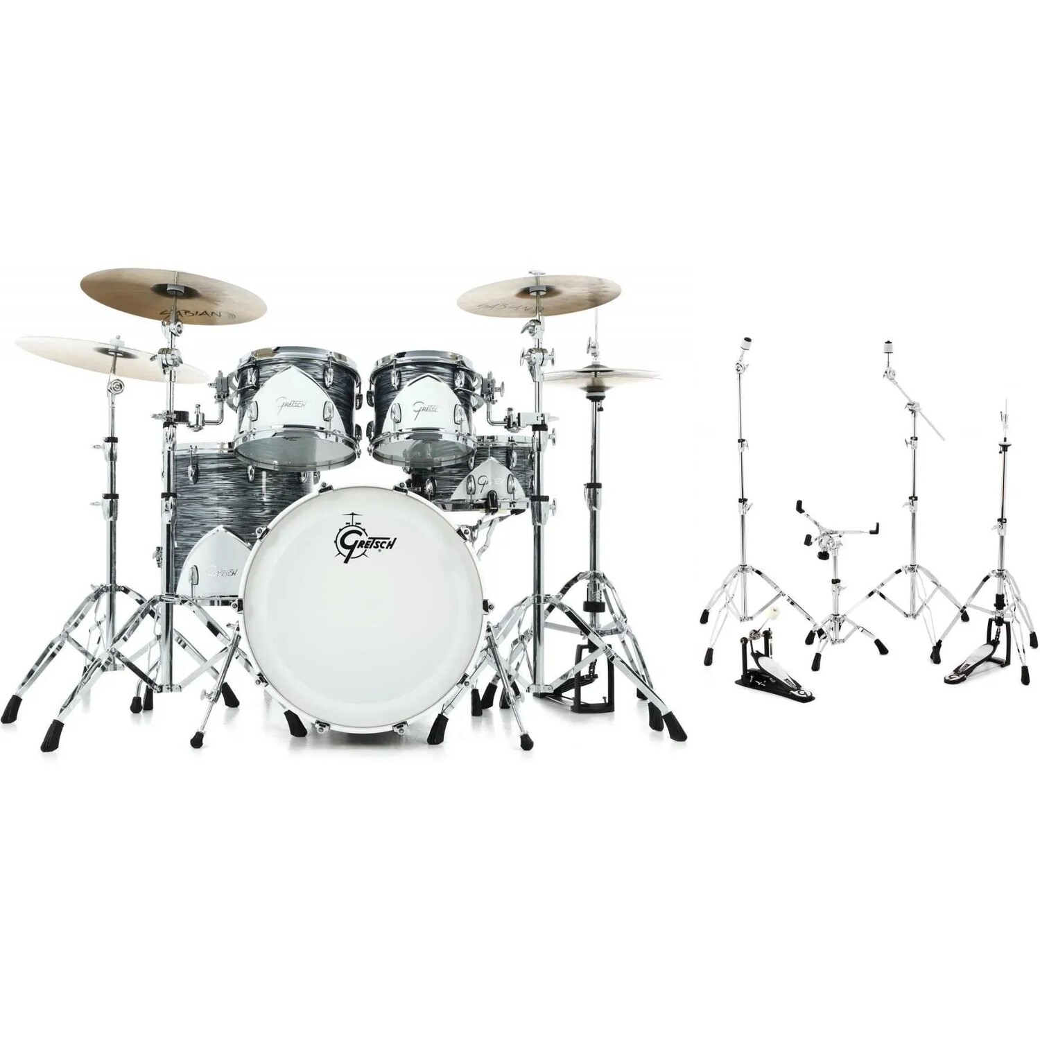 Gretsch Drums Renown 57 RN57-E425V Набор из 5 предметов с малым барабаном и комплектом оборудования — Silver Oyster Pearl
Gretsch Drums Renown 57 RN57-E425V Набор из 5 предметов с малым барабаном и комплектом оборудования — Silver Oyster Pearl