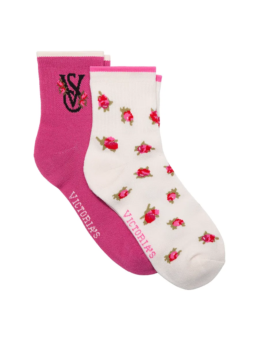 2 пары носков длиной в четверть Victoria'S Secret, цвет Rose Print and Luscious Rose
2 пары носков длиной в четверть Victoria'S Secret, цвет Rose Print and Luscious Rose