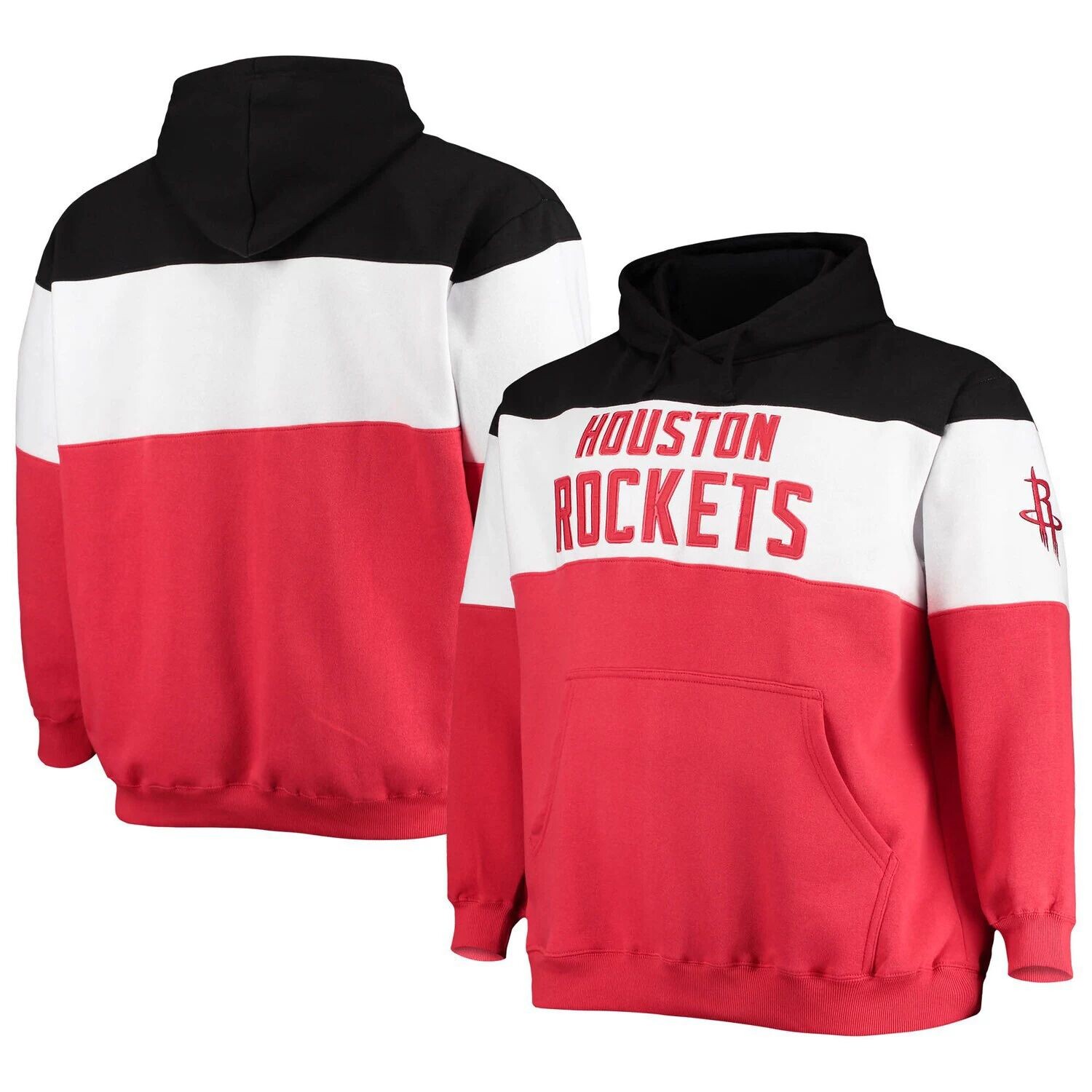 Мужской фирменный черный/красный пуловер с капюшоном Houston Rockets Big & Tall с цветными блоками и надписью Fanatics
Мужской фирменный черный/красный пуловер с капюшоном Houston Rockets Big & Tall с цветными блоками и надписью Fanatics