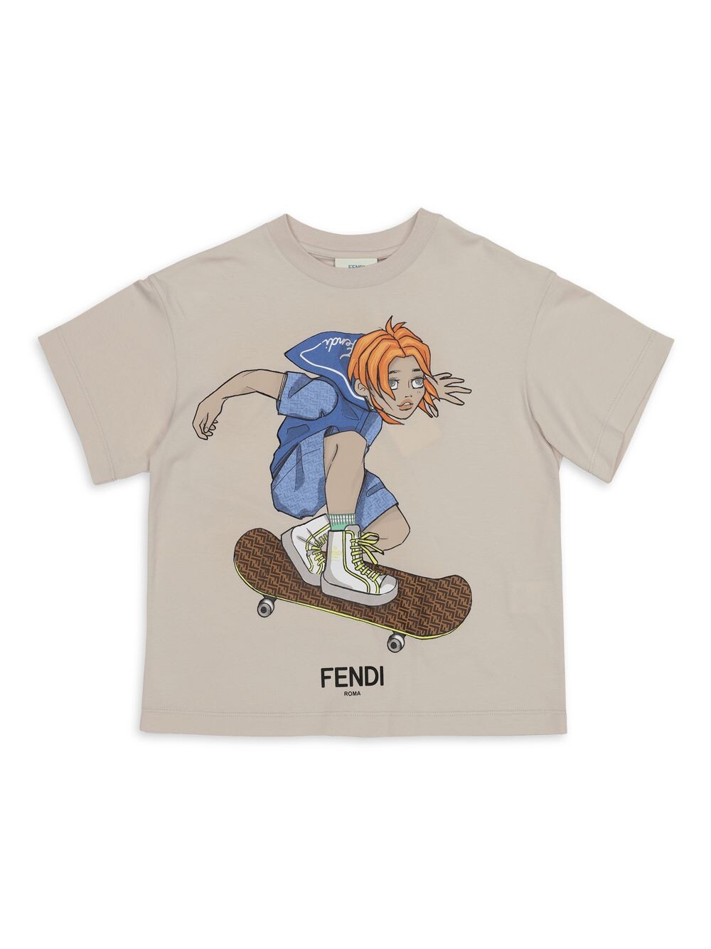 Футболка Little Boy's & Boy's FF с изображением скейтборда Fendi, слоновая кость
Футболка Little Boy's & Boy's FF с изображением скейтборда Fendi, слоновая кость