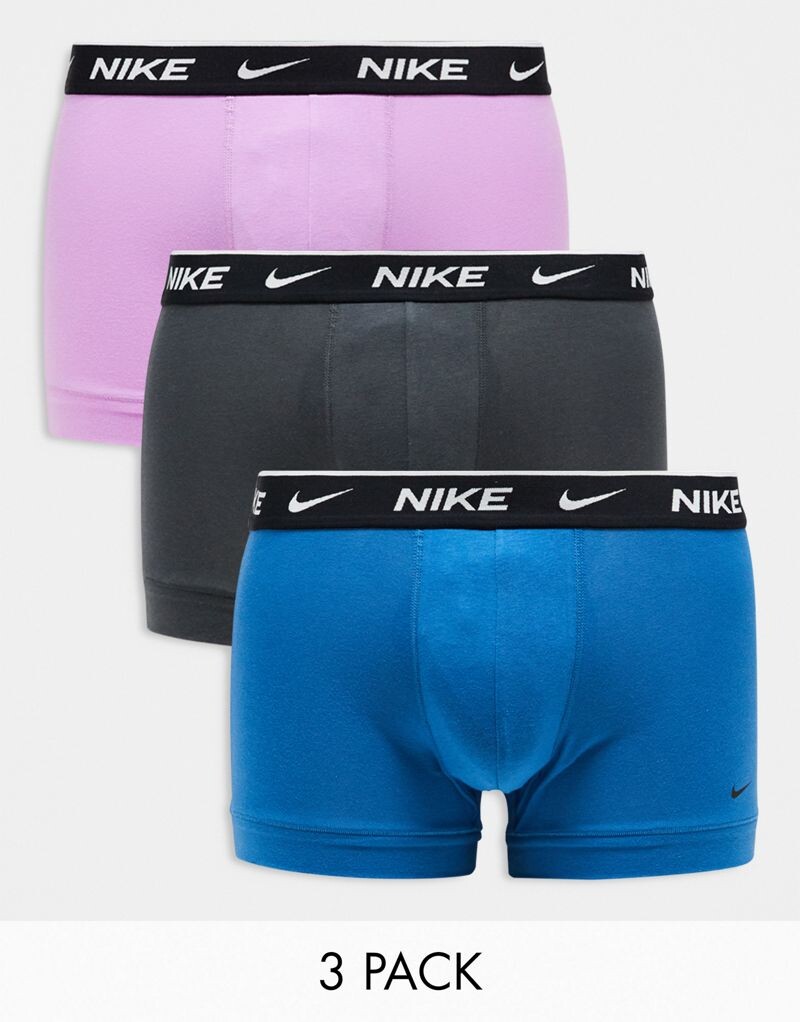 Набор из 3 трусов-брифов Nike Everyday Cotton Stretch темно-серого/синего/розового цвета
Набор из 3 трусов-брифов Nike Everyday Cotton Stretch темно-серого/синего/розового цвета