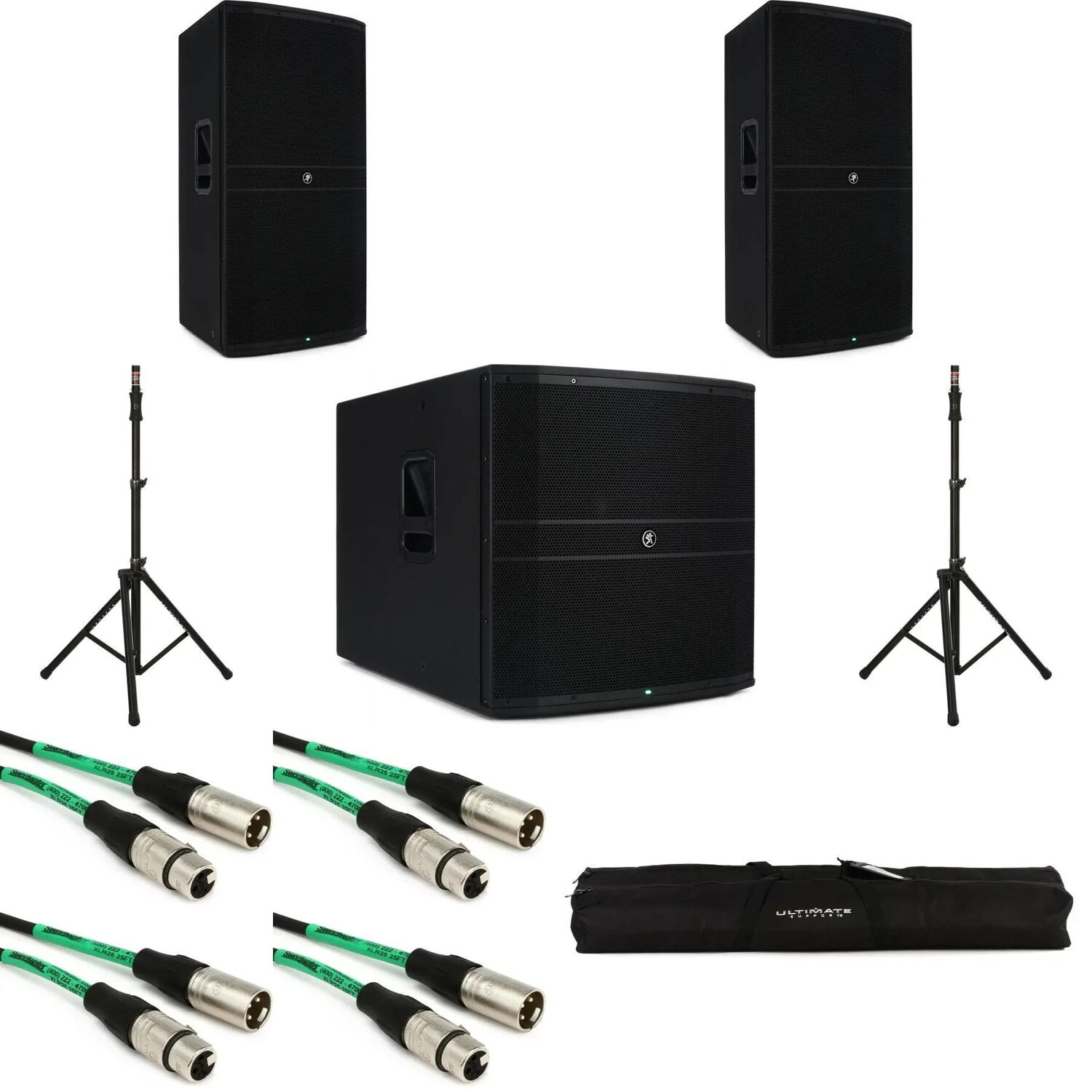 Комплект Mackie DRM315, 2300 Вт, 15-дюймовый 3-полосный активный динамик (пара) и 18-дюймовый активный сабвуфер
Комплект Mackie DRM315, 2300 Вт, 15-дюймовый 3-полосный активный динамик (пара) и 18-дюймовый активный сабвуфер