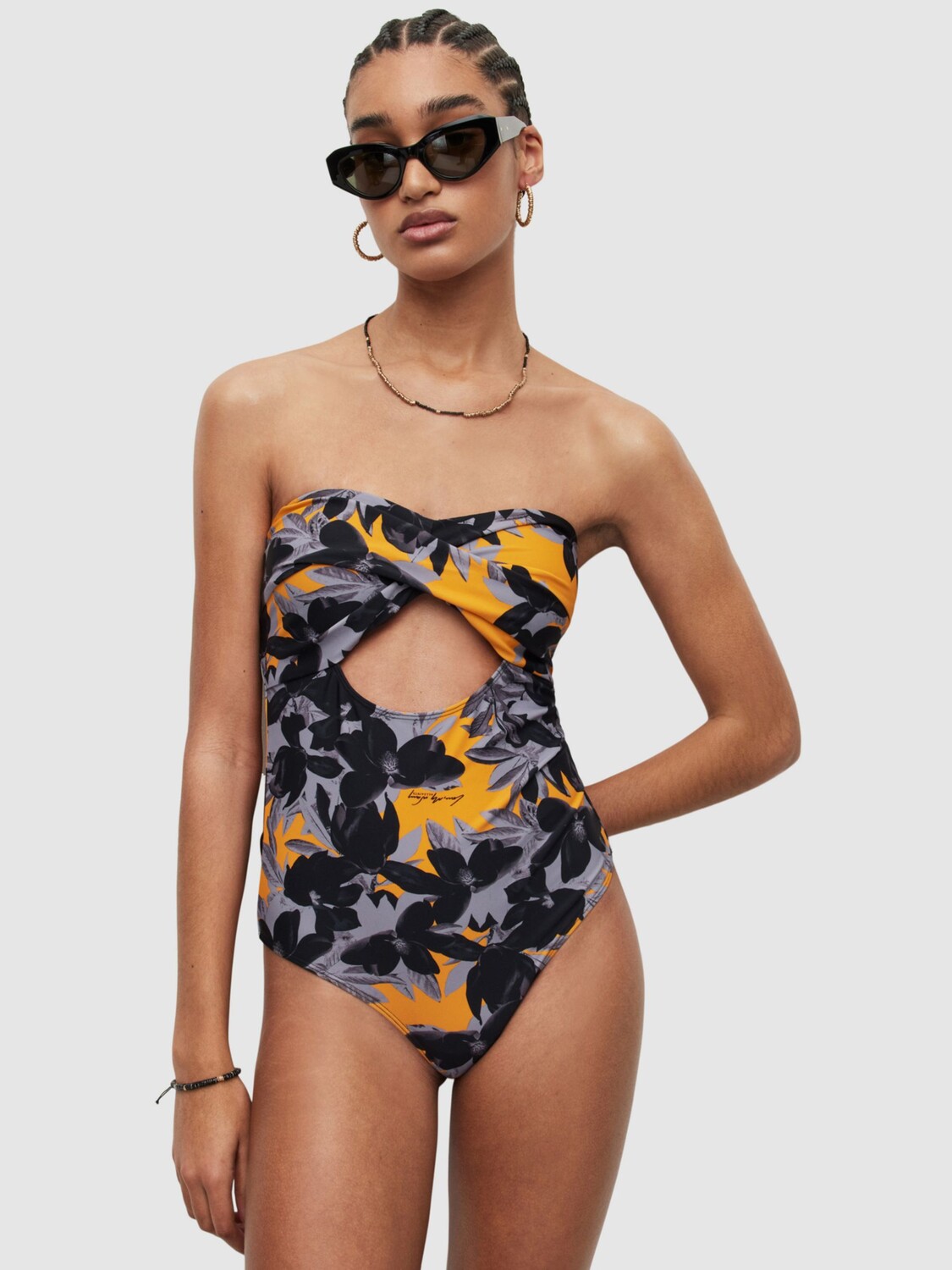 AllSaints Tatum Allessandra Купальник-бандо с цветочным принтом, цитрусовый оранжевый
AllSaints Tatum Allessandra Купальник-бандо с цветочным принтом, цитрусовый оранжевый