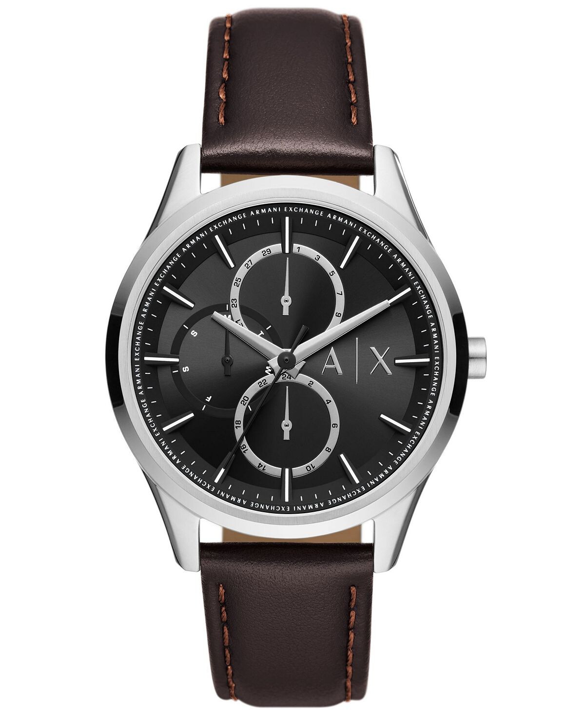 Мужские многофункциональные часы с коричневым кожаным ремешком, 42 мм Armani Exchange
Мужские многофункциональные часы с коричневым кожаным ремешком, 42 мм Armani Exchange
