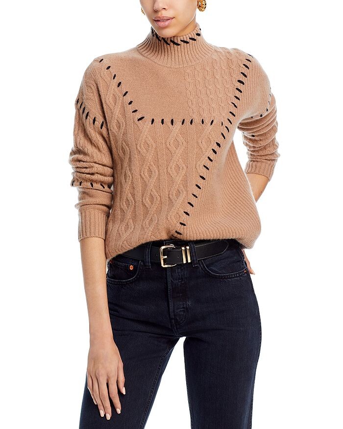 Кашемировый свитер смешанной вязки C by Bloomingdale's Cashmere Whipstitch, коричневый/бежевый
Кашемировый свитер смешанной вязки C by Bloomingdale's Cashmere Whipstitch, коричневый/бежевый