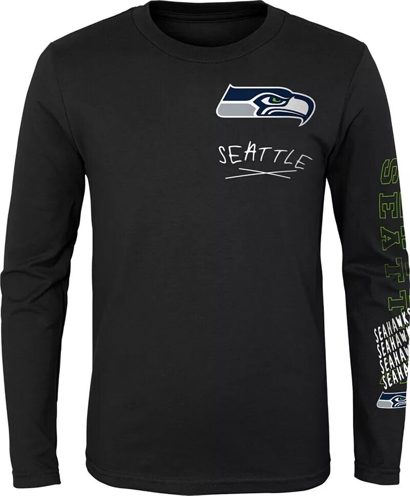 Nfl Team Apparel Молодежная футболка Seattle Seahawks Team, черная футболка с длинными рукавами
Nfl Team Apparel Молодежная футболка Seattle Seahawks Team, черная футболка с длинными рукавами