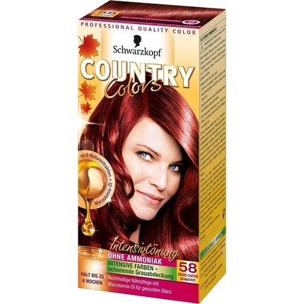 Schwarzkopf Интенсивная тонирующая краска для волос 58 Grand Canyon Garnet Red 123мл, Country Colors
Schwarzkopf Интенсивная тонирующая краска для волос 58 Grand Canyon Garnet Red 123мл, Country Colors
