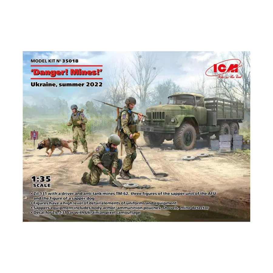 Украина Лето 2022 - Грузовик-саперный тральщик Зил-131 ВСУ (4), Military Models 1/35 Scale (ICM)
Украина Лето 2022 - Грузовик-саперный тральщик Зил-131 ВСУ (4), Military Models 1/35 Scale (ICM)