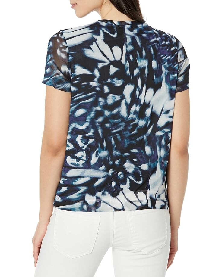 Рубашка Calvin Klein Printed Mesh Short Sleeve Tee Shirt, цвет Twilight Blue/Black
Рубашка Calvin Klein Printed Mesh Short Sleeve Tee Shirt, цвет Twilight Blue/Black