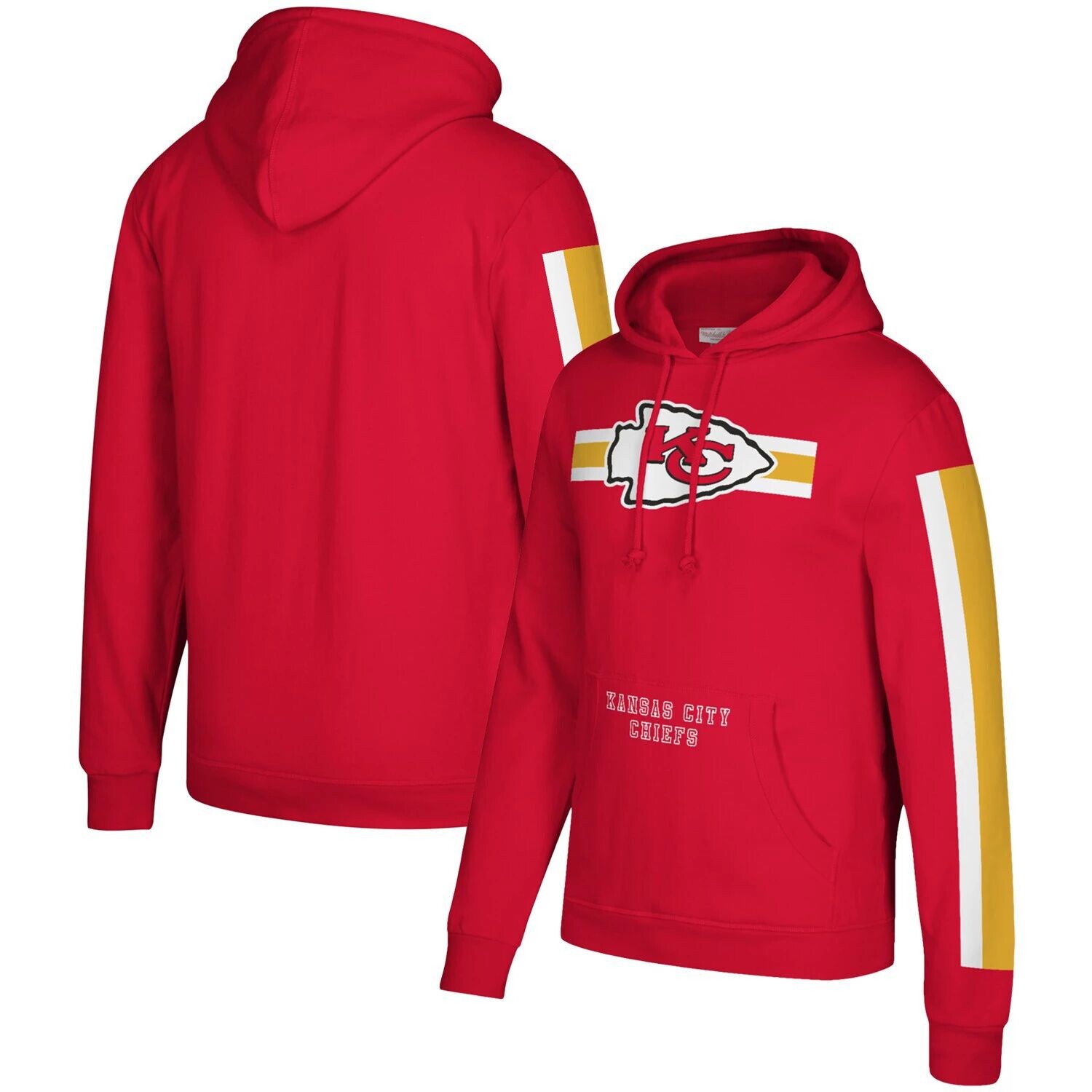 Мужской красный пуловер с капюшоном Mitchell & Ness Kansas City Chiefs с тремя полосками
Мужской красный пуловер с капюшоном Mitchell & Ness Kansas City Chiefs с тремя полосками