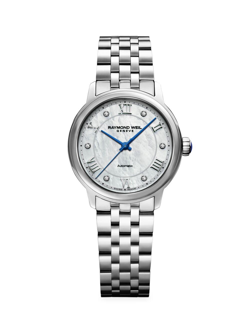 Часы Maestro с браслетом из нержавеющей стали и бриллиантов Raymond Weil, серебряный
Часы Maestro с браслетом из нержавеющей стали и бриллиантов Raymond Weil, серебряный