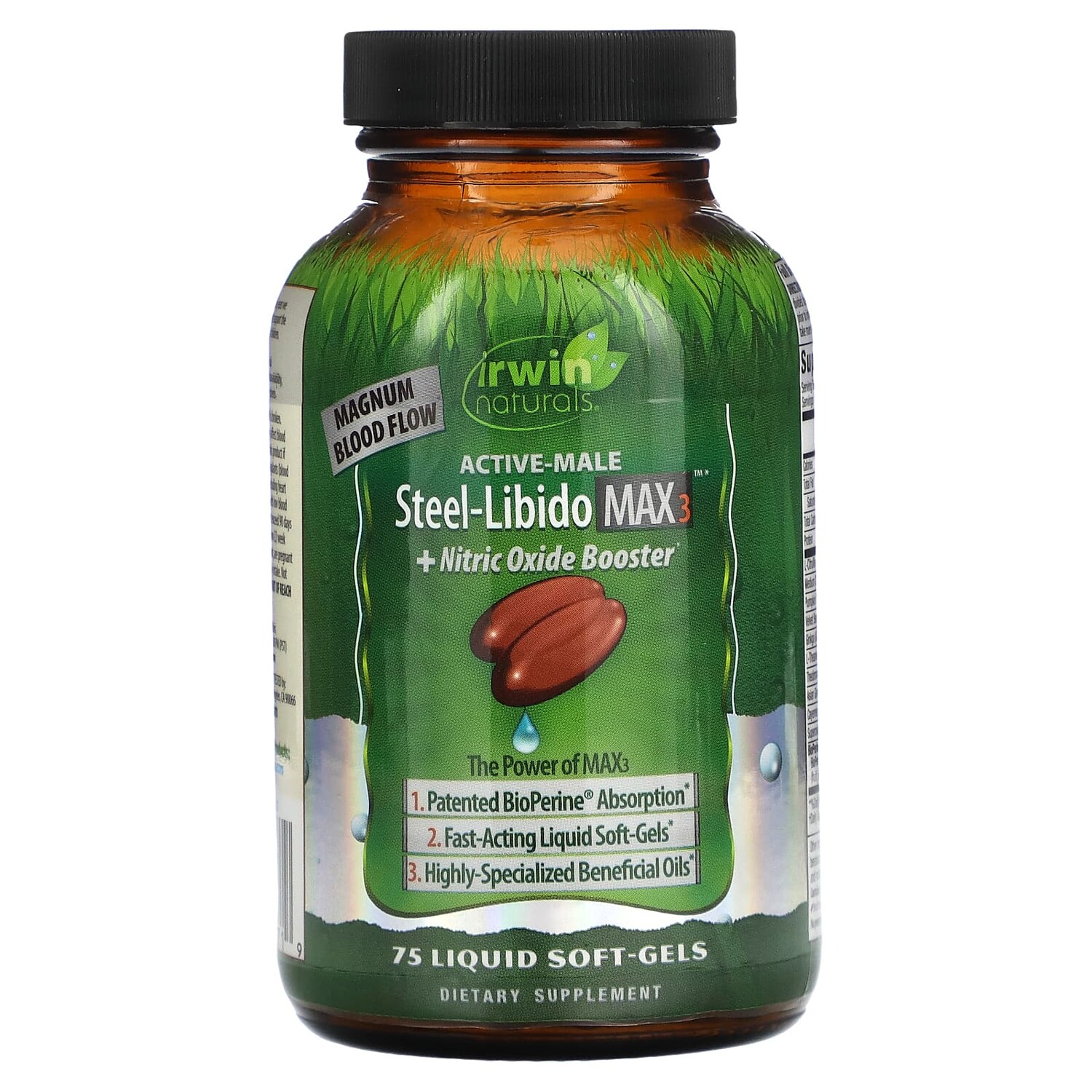 Steel Libido Max 3 + бустер с оксидом азота, 75 желатиновых капсул, Irwin Naturals
Steel Libido Max 3 + бустер с оксидом азота, 75 желатиновых капсул, Irwin Naturals