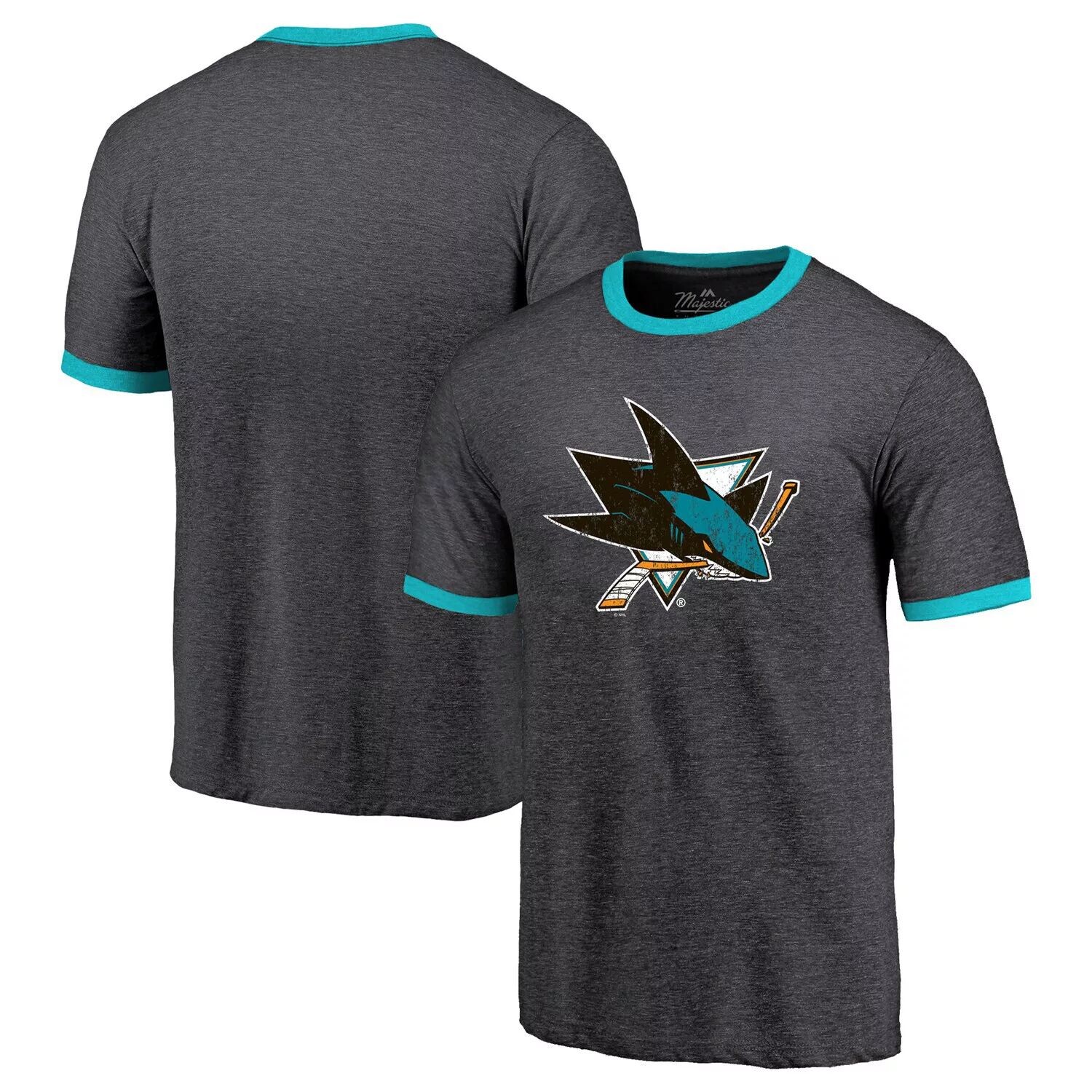 Черная мужская футболка с контрастными нитками San Jose Sharks Ringer Tri-Blend Majestic, Черный
Черная мужская футболка с контрастными нитками San Jose Sharks Ringer Tri-Blend Majestic, Черный