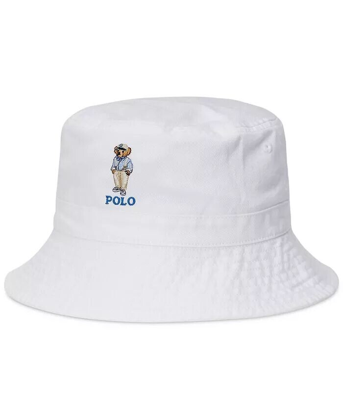 Детская панама-поло из хлопкового твила с изображением медведя-поло Polo Ralph Lauren, белый
Детская панама-поло из хлопкового твила с изображением медведя-поло Polo Ralph Lauren, белый