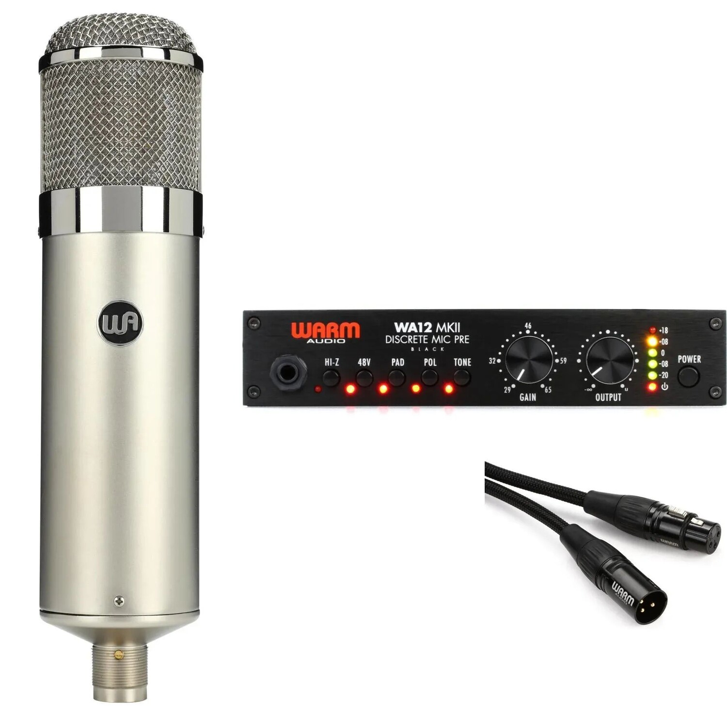 Комплект лампового конденсаторного микрофона с большой диафрагмой Warm Audio WA-47 и предусилителя WA12 MKII
Комплект лампового конденсаторного микрофона с большой диафрагмой Warm Audio WA-47 и предусилителя WA12 MKII