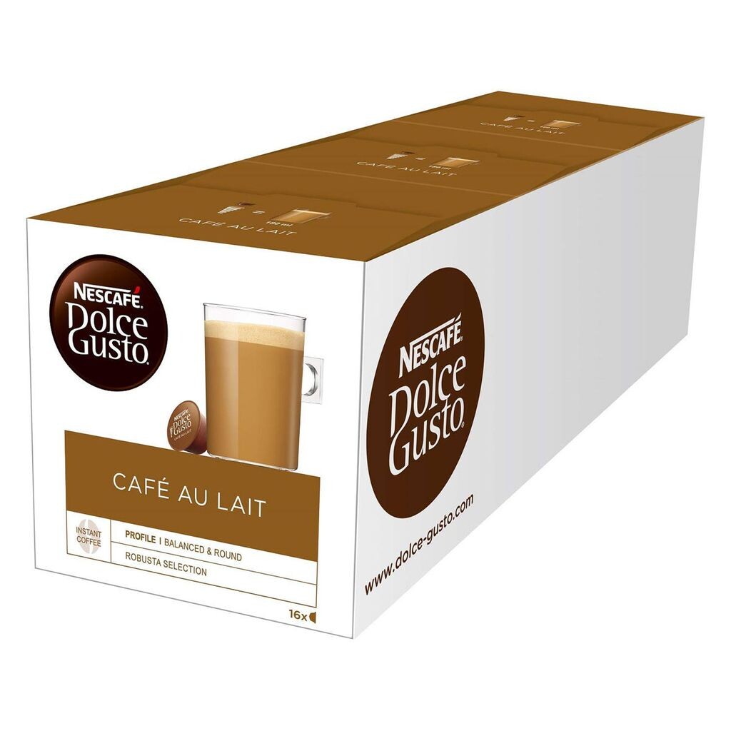 Nescafe Dolce Gusto Cafe Au Lait 3x16 капсул для наслаждения кофе, набор из 3 шт. Nestlé
Nescafe Dolce Gusto Cafe Au Lait 3x16 капсул для наслаждения кофе, набор из 3 шт. Nestlé