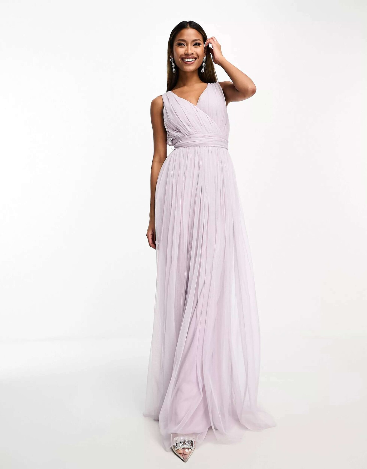 Платье макси из тюля Beauut Bridal с бантом на спине сиреневого цвета, Фиолетовый
Платье макси из тюля Beauut Bridal с бантом на спине сиреневого цвета, Фиолетовый