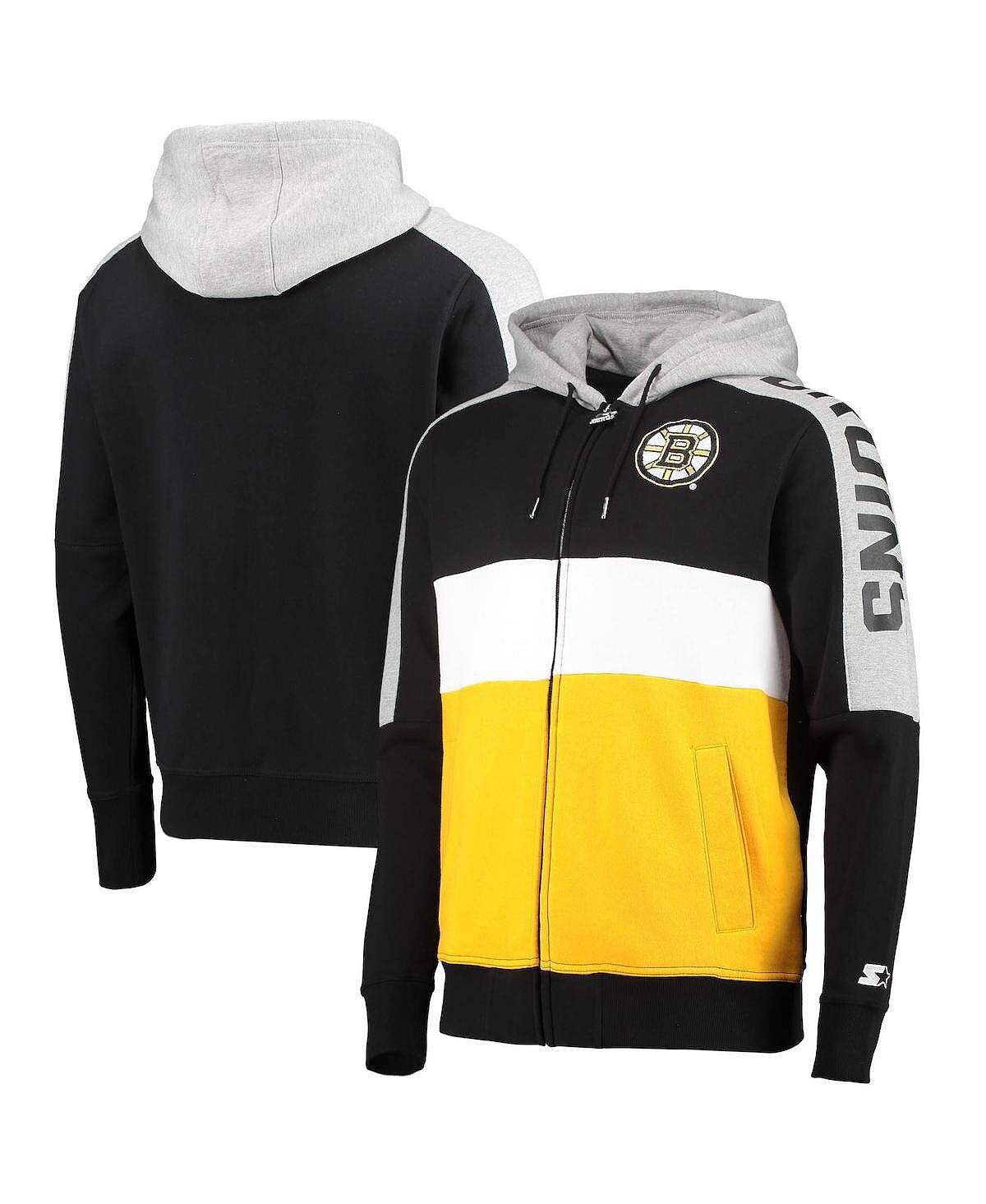 Мужская толстовка с молнией во всю длину черного и золотого цвета Boston Bruins Playoffs Colour Block Starter
Мужская толстовка с молнией во всю длину черного и золотого цвета Boston Bruins Playoffs Colour Block Starter