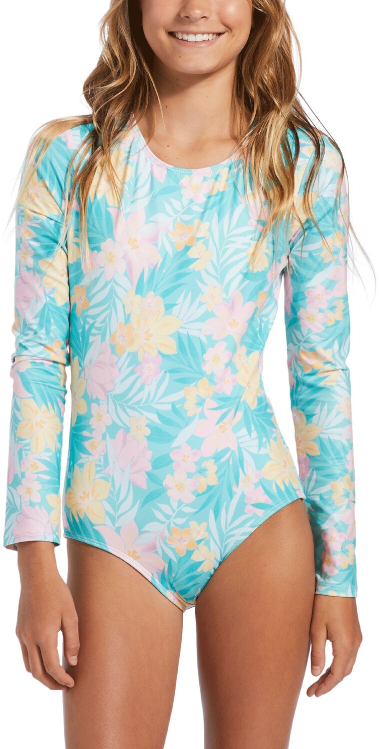 Цельный купальник Mermaid Feels с длинными рукавами — для девочек Billabong, синий
Цельный купальник Mermaid Feels с длинными рукавами — для девочек Billabong, синий