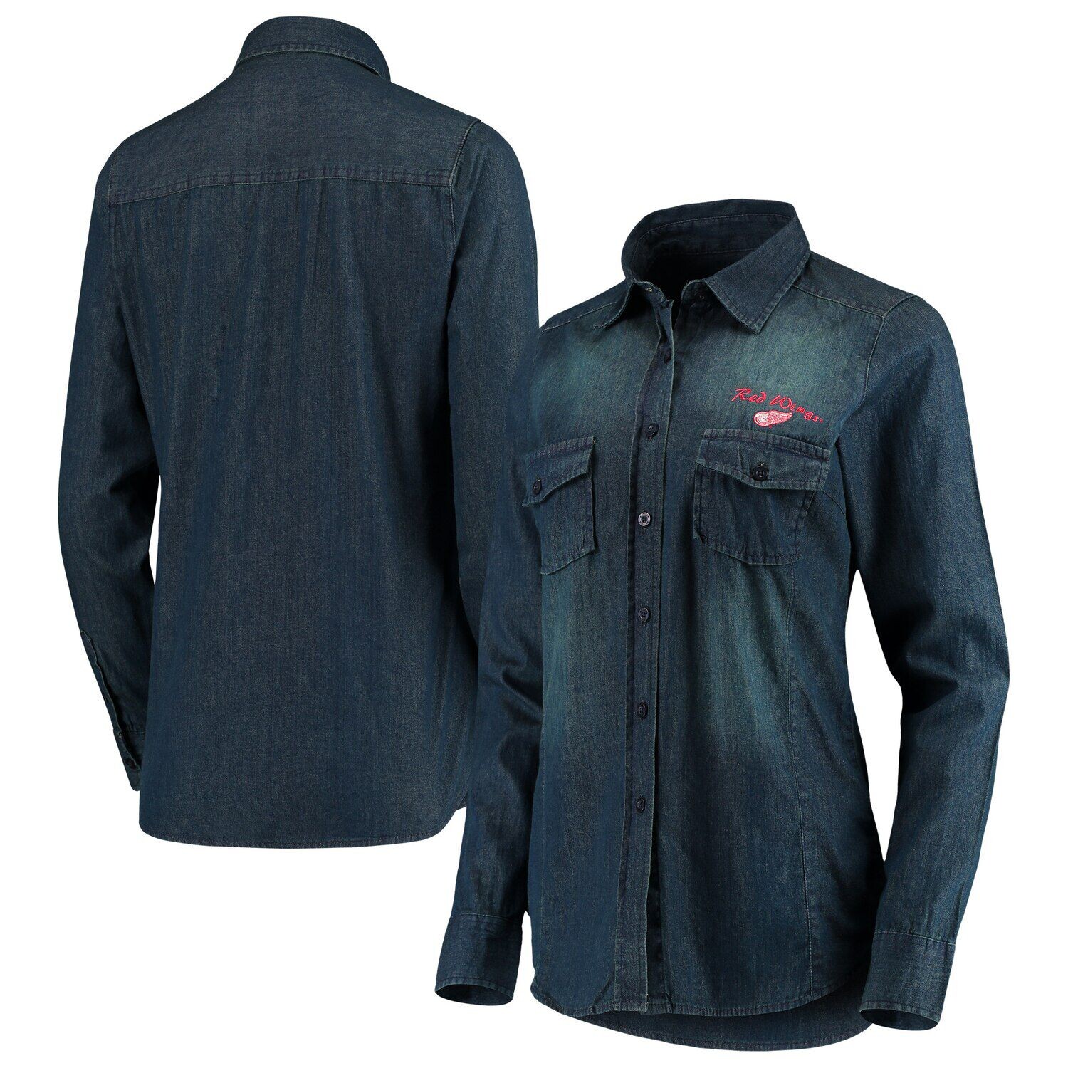 Женская рубашка на пуговицах с длинным рукавом Antigua Denim Detroit Red Wings Outlook Antigua
Женская рубашка на пуговицах с длинным рукавом Antigua Denim Detroit Red Wings Outlook Antigua