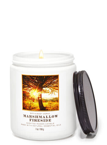 Свеча Mason с одним фитилем Marshmallow Fireside, 7 oz / 198 g, Bath and Body Works
Свеча Mason с одним фитилем Marshmallow Fireside, 7 oz / 198 g, Bath and Body Works