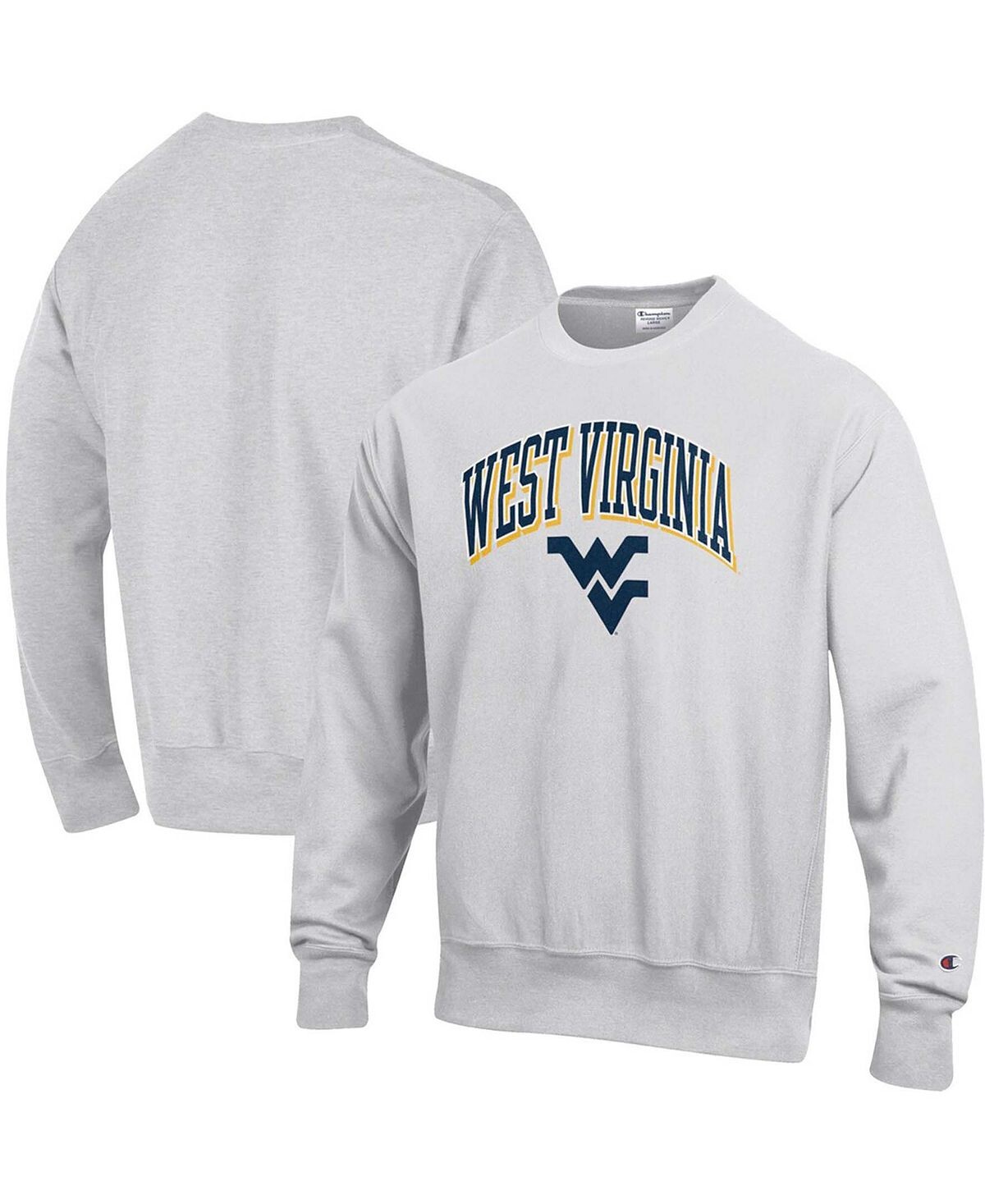 Мужской серый пуловер обратного плетения West Virginia Mountaineers Arch Over Logo с капюшоном Champion
Мужской серый пуловер обратного плетения West Virginia Mountaineers Arch Over Logo с капюшоном Champion