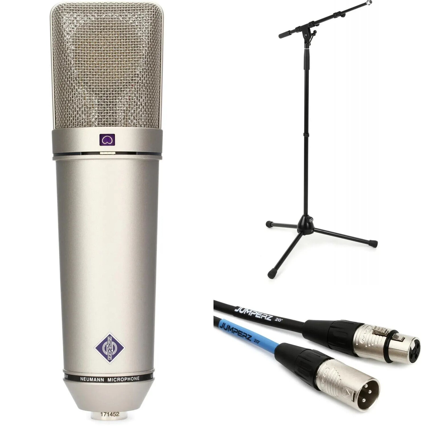Neumann U 87 Ai Set Комплект конденсаторных микрофонов с большой диафрагмой, стойкой и кабелем - никель
Neumann U 87 Ai Set Комплект конденсаторных микрофонов с большой диафрагмой, стойкой и кабелем - никель