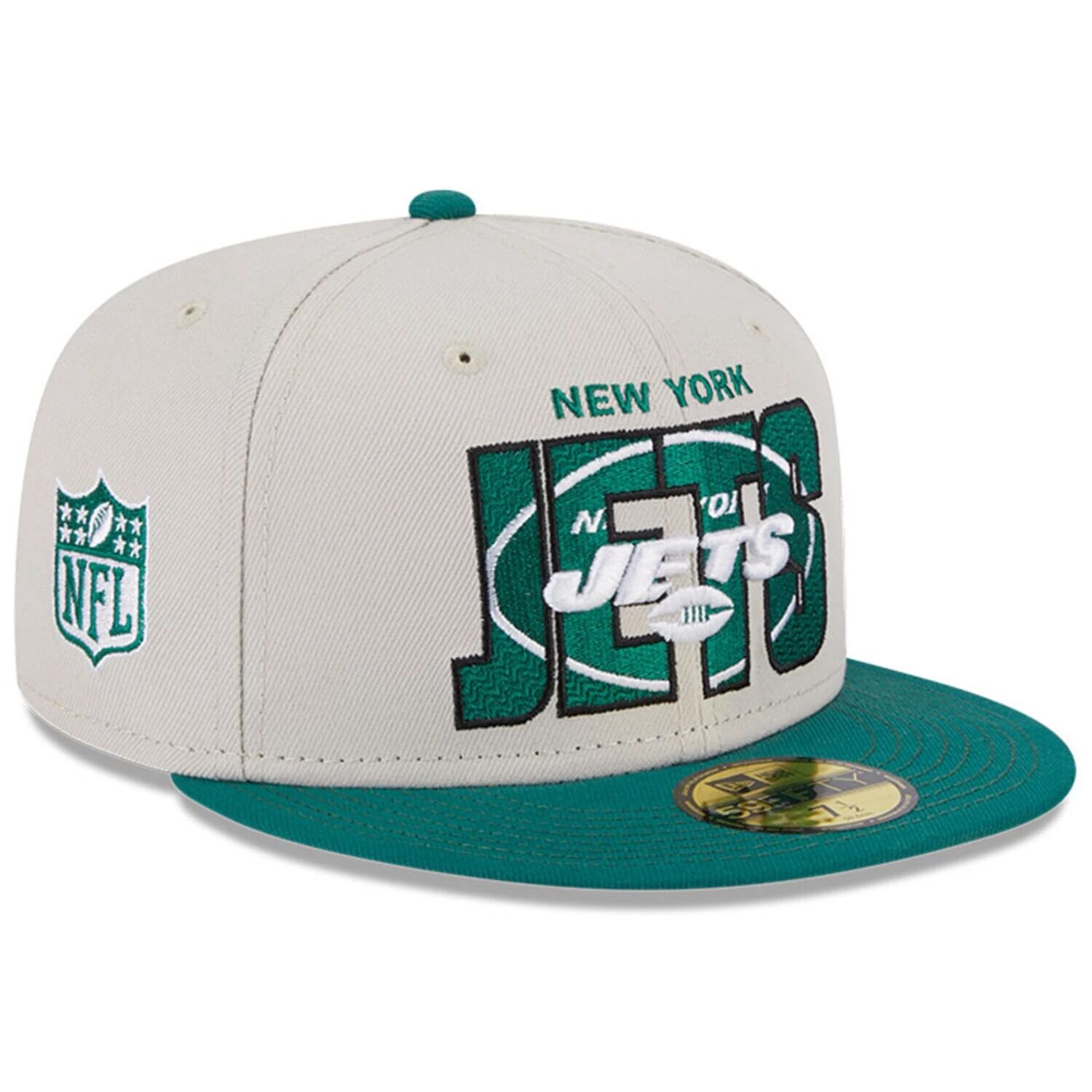 Мужская облегающая шляпа New Era Stone/Gotham Green New York Jets 2023 NFL Draft On Stage 59FIFTY
Мужская облегающая шляпа New Era Stone/Gotham Green New York Jets 2023 NFL Draft On Stage 59FIFTY