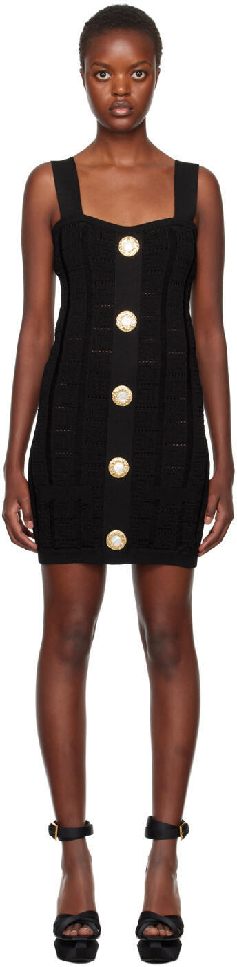 Черное жаккардовое мини-платье Balmain, Черный, Черное жаккардовое мини-платье Balmain
Черное жаккардовое мини-платье Balmain, Черный, Черное жаккардовое мини-платье Balmain