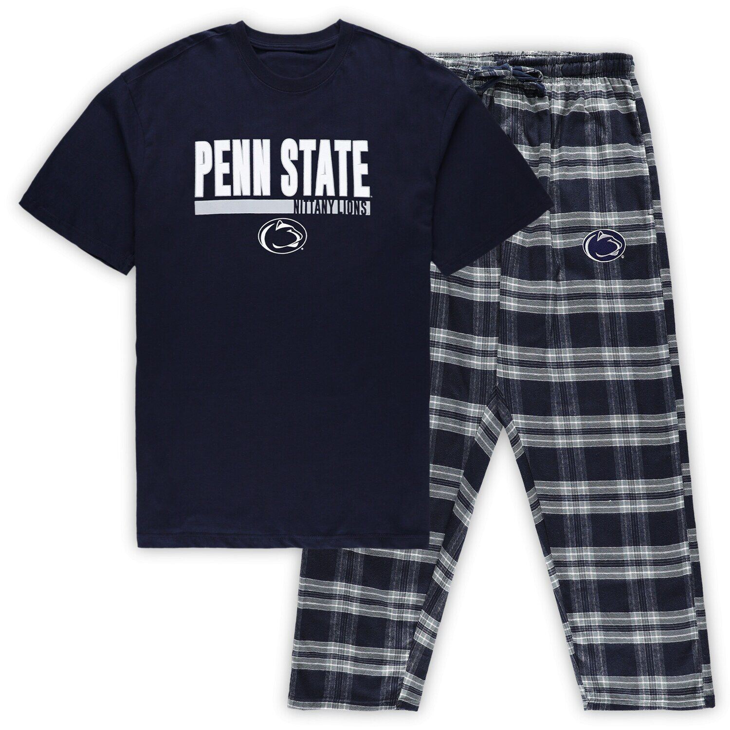 Мужские спортивные брюки темно-синего цвета Penn State Nittany Lions Big & Tall в клетку, комплект для сна
Мужские спортивные брюки темно-синего цвета Penn State Nittany Lions Big & Tall в клетку, комплект для сна