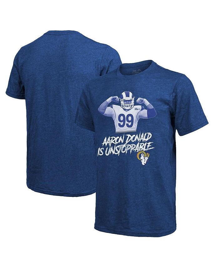 Мужская футболка Aaron Donald Royal Los Angeles Rams Tri-Blend Player Majestic, синий
Мужская футболка Aaron Donald Royal Los Angeles Rams Tri-Blend Player Majestic, синий