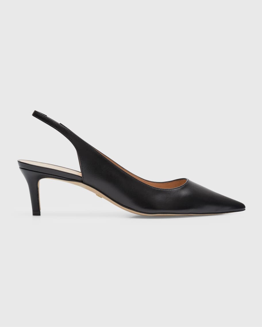 Кожаные туфли-лодочки Stuart на каблуке-рюмочке с ремешком на пятке Stuart Weitzman
Кожаные туфли-лодочки Stuart на каблуке-рюмочке с ремешком на пятке Stuart Weitzman