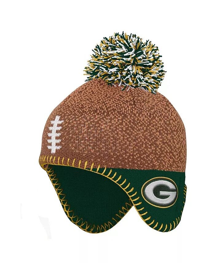 Коричневая вязаная шапка Green Bay Packers с футбольной головой для мальчиков и девочек дошкольного возраста с помпоном Outerstuff, коричневый
Коричневая вязаная шапка Green Bay Packers с футбольной головой для мальчиков и девочек дошкольного возраста с помпоном Outerstuff, коричневый