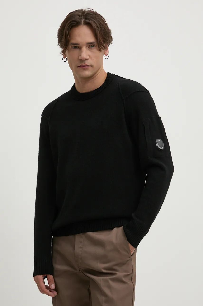 C.P. Company Company Lambswool GRS Шерстяной свитер Kinit с круглым вырезом, черный
C.P. Company Company Lambswool GRS Шерстяной свитер Kinit с круглым вырезом, черный