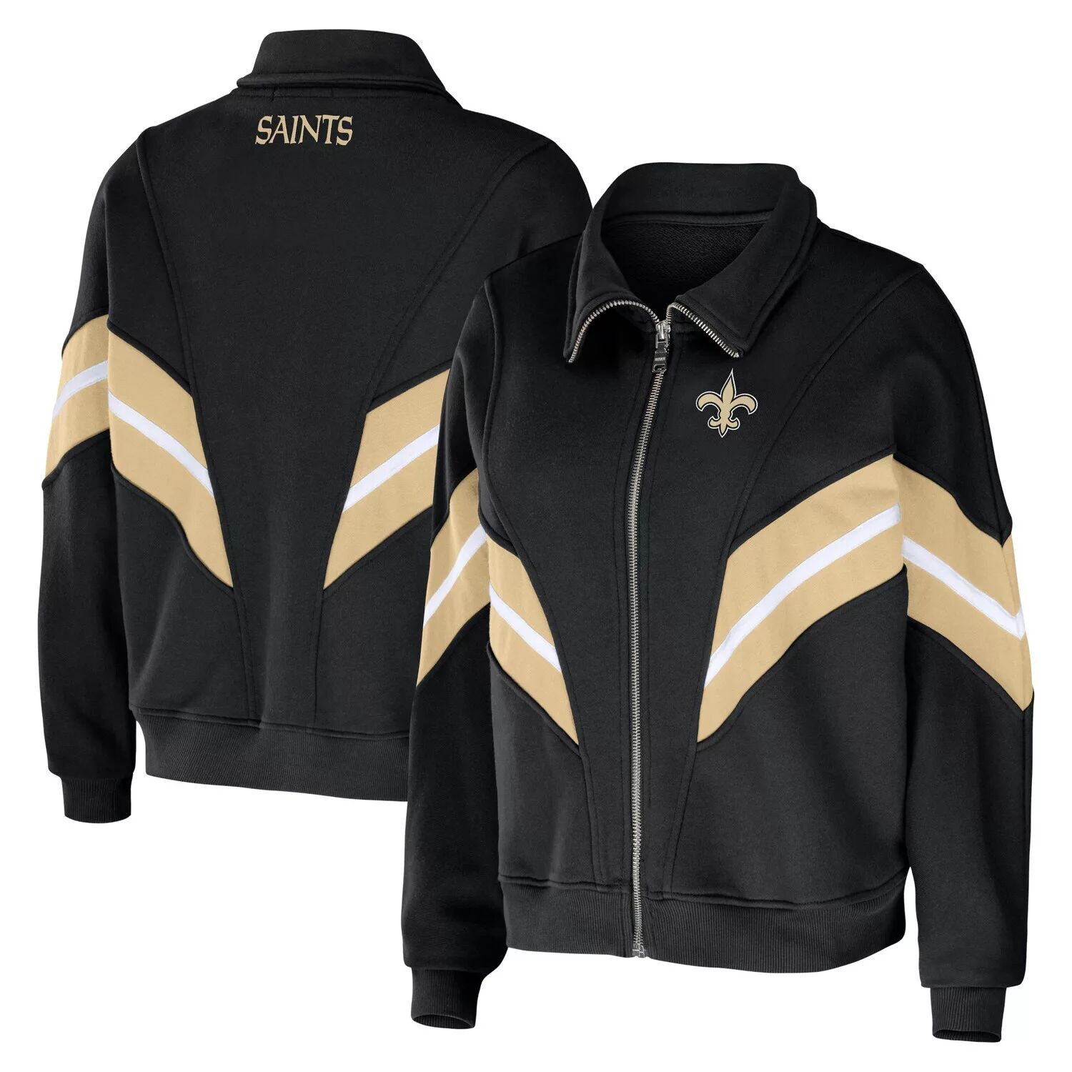 Женская одежда Erin Andrews Черная куртка с молнией во всю длину New Orleans Saints Yarn Dye Stripe, Черный
Женская одежда Erin Andrews Черная куртка с молнией во всю длину New Orleans Saints Yarn Dye Stripe, Черный