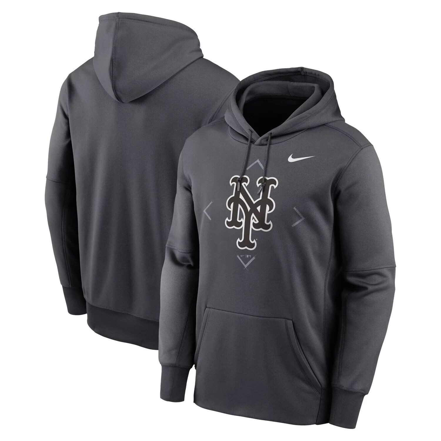 Мужской пуловер с капюшоном New York Mets Bracket Icon Performance антрацитового цвета Nike, Черный
Мужской пуловер с капюшоном New York Mets Bracket Icon Performance антрацитового цвета Nike, Черный