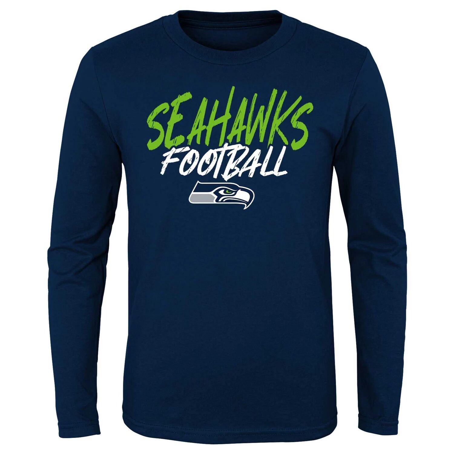 Темно-синяя футболка с длинными рукавами Youth College Seattle Seahawks Wildcat Outerstuff
Темно-синяя футболка с длинными рукавами Youth College Seattle Seahawks Wildcat Outerstuff