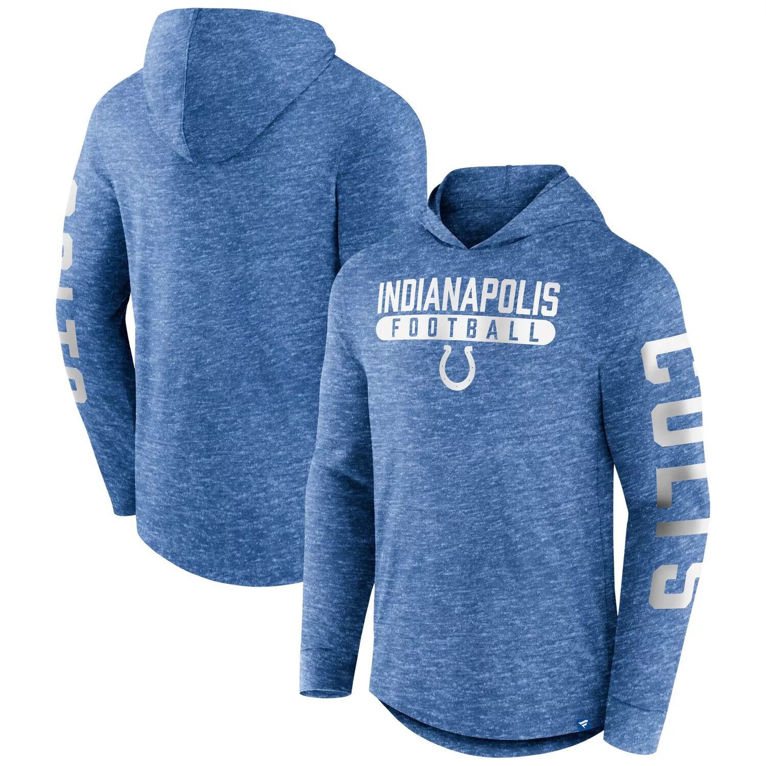 Мужская футболка с капюшоном с длинными рукавами и логотипом Heather Royal Indianapolis Colts Pill Stack Fanatics
Мужская футболка с капюшоном с длинными рукавами и логотипом Heather Royal Indianapolis Colts Pill Stack Fanatics