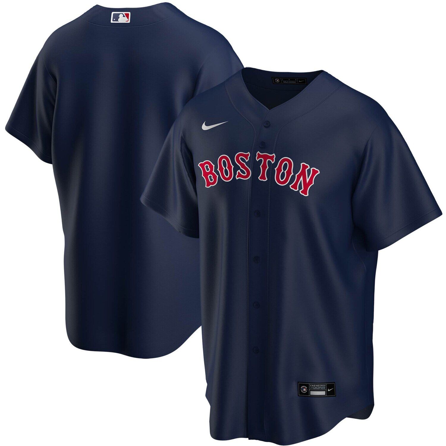 Мужская темно-синяя футболка Boston Red Sox Альтернативная реплика команды Nike, Синий
Мужская темно-синяя футболка Boston Red Sox Альтернативная реплика команды Nike, Синий