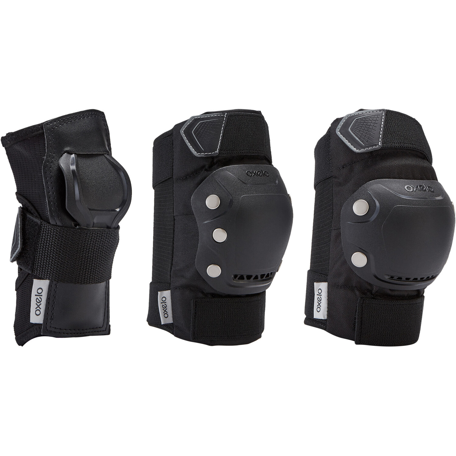 Защитный комплект для роликовых коньков для взрослых, 2 x 3 предмета FIT500 - черный/серый Oxelo
Защитный комплект для роликовых коньков для взрослых, 2 x 3 предмета FIT500 - черный/серый Oxelo
