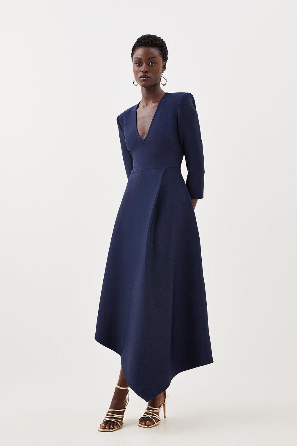 Вязаное асимметричное платье мидакси с поясом и повязкой на фигуру Karen Millen, темно-синий
Вязаное асимметричное платье мидакси с поясом и повязкой на фигуру Karen Millen, темно-синий