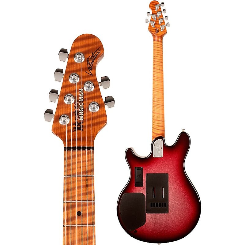 Электрогитара Ernie Ball Music Man Valentine Tremolo Electric Guitar Maroon Sparkle Burst
Электрогитара Ernie Ball Music Man Valentine Tremolo Electric Guitar Maroon Sparkle Burst