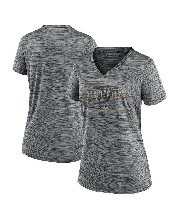 Женская серая футболка с v-образным вырезом Arizona Diamondbacks City Connect Velocity Practice Performance Nike, серый
Женская серая футболка с v-образным вырезом Arizona Diamondbacks City Connect Velocity Practice Performance Nike, серый